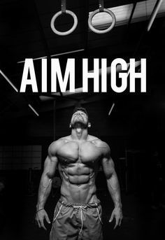 Motivational image titled "Aim high"