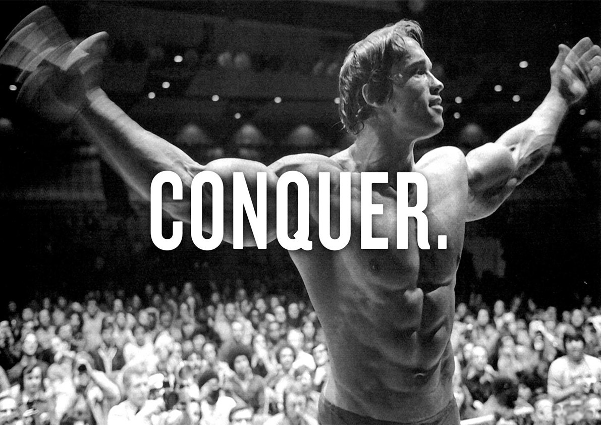 Motivational image titled "Conquer"
