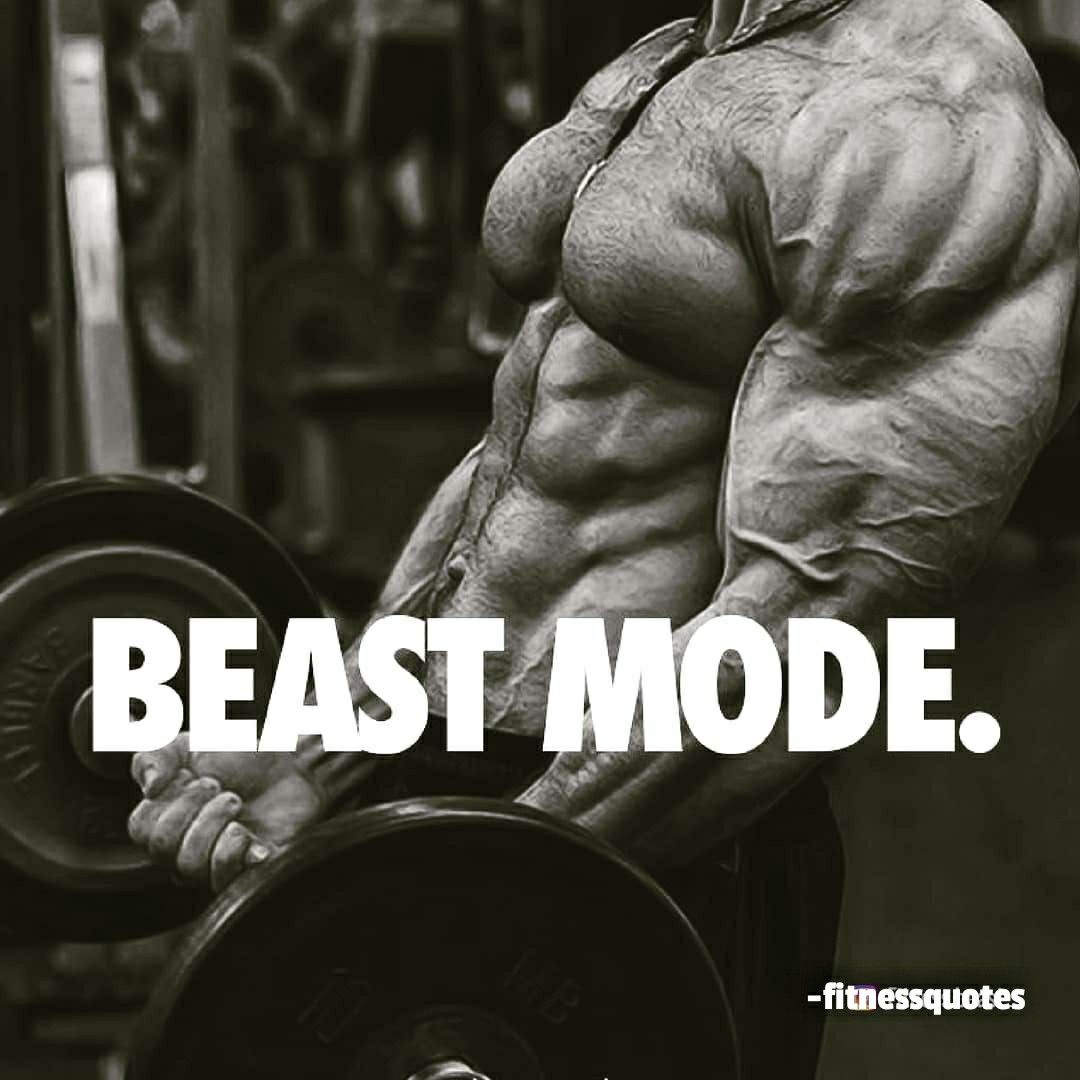 Motivational image titled "Beast mode"