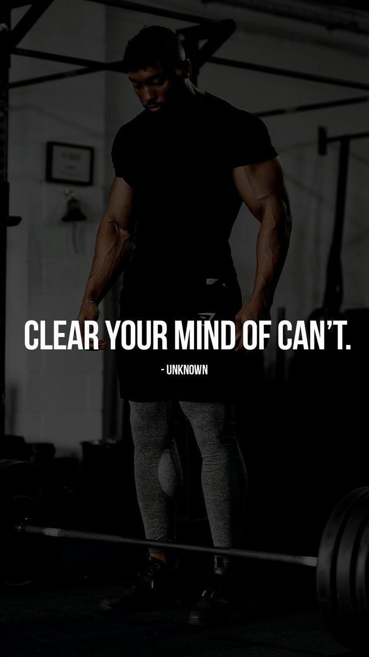 Motivational image titled "Clear you mind of "can't""